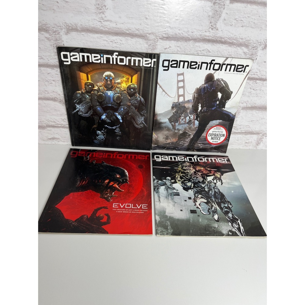 Game Informer Magazine Lot of 4 - Metal Gear Solid V Gears of War COD Evolve